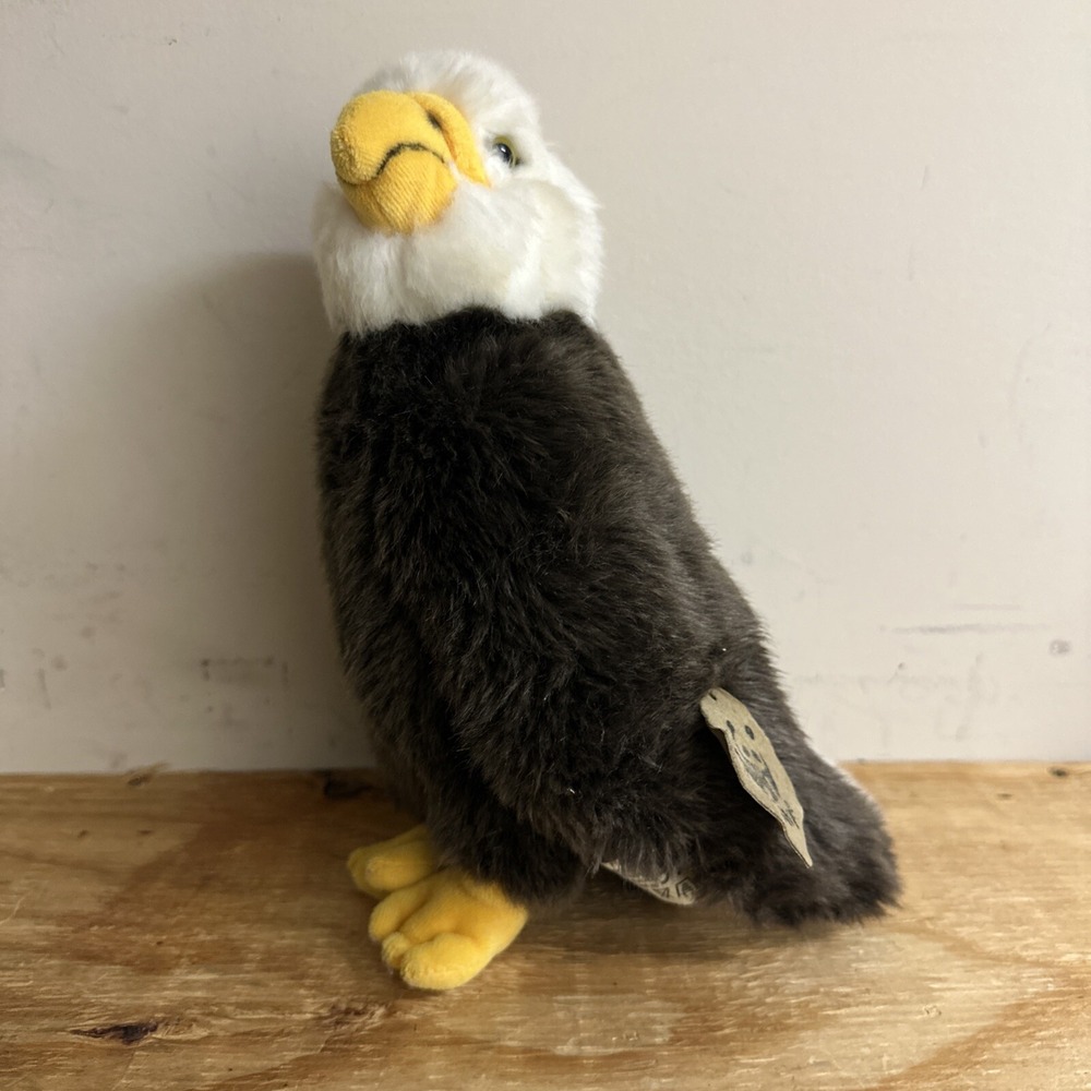 1986 Panda Symbol WWF World Wide Fund &‎ Living Bald Eagle Plush 11" Vintage